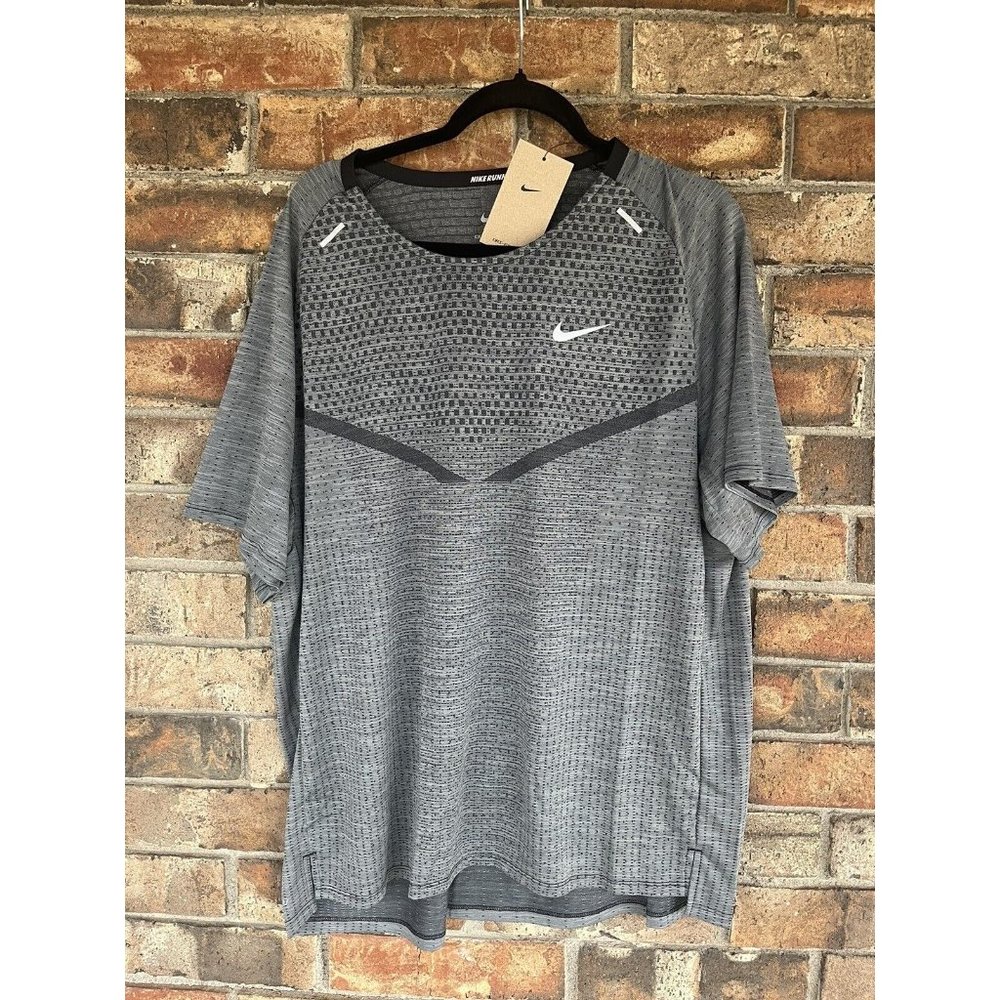 Nike Tech Running Shirt Dri-Fit Adv Slim Fit Techknit DM4753-010 Men's Size L
